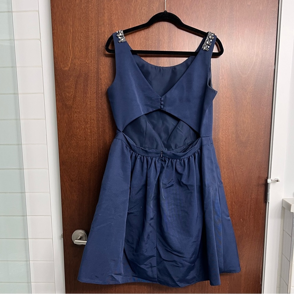 David's Bridal Formal Dress Special Occasion Homecoming Prom Navy Size 14 - Picture 12 of 12